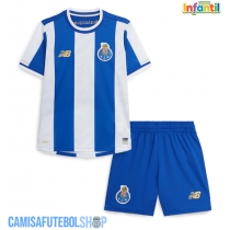 Camisa de time de futebol Porto Replicas 1º Equipamento Infantil 2025-26 Manga Curta (+ Calças curtas)